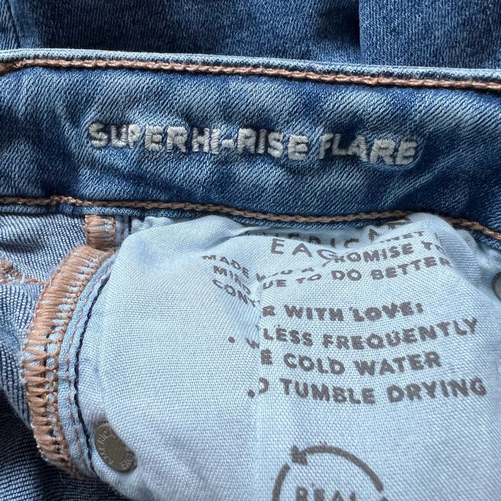 American Eagle next level stretch super high rise flare size 0 - Picture 10 of 11